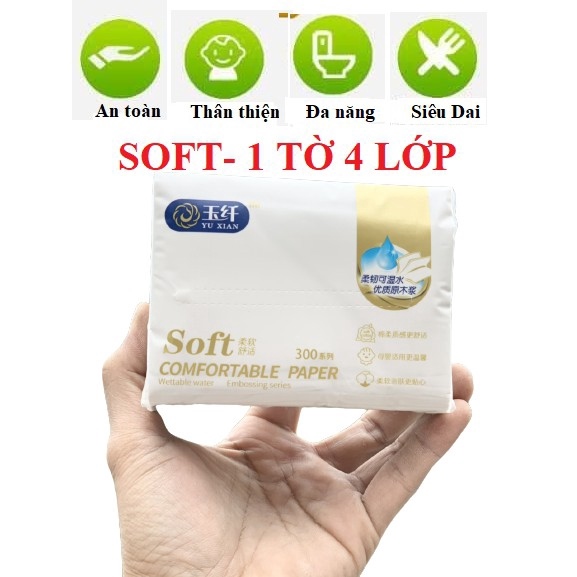 Lốc 12 bịch khăn giấy Soft siêu dai và mịn xịn