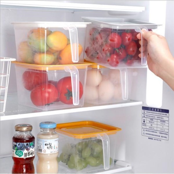 hộp nhựa bảo quản thực phẩm trong tủ lạnh có cán cầm