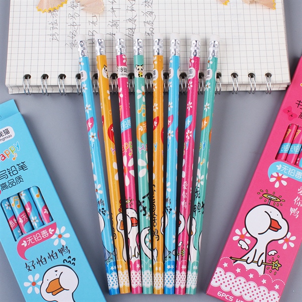 hộp 6 bút chì HB hình thú siêu cute
