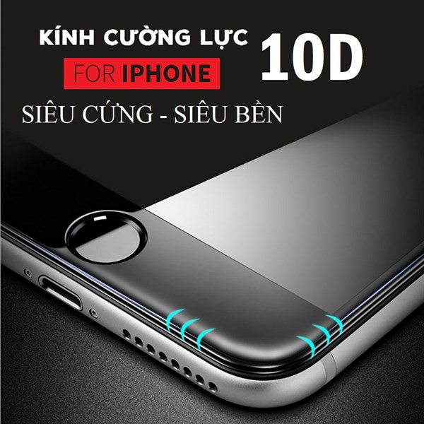 Cường lực 10D Iphone 7 Plus/ 8 Plus