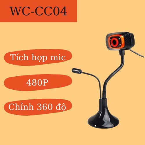 Webcam chân cao có mic