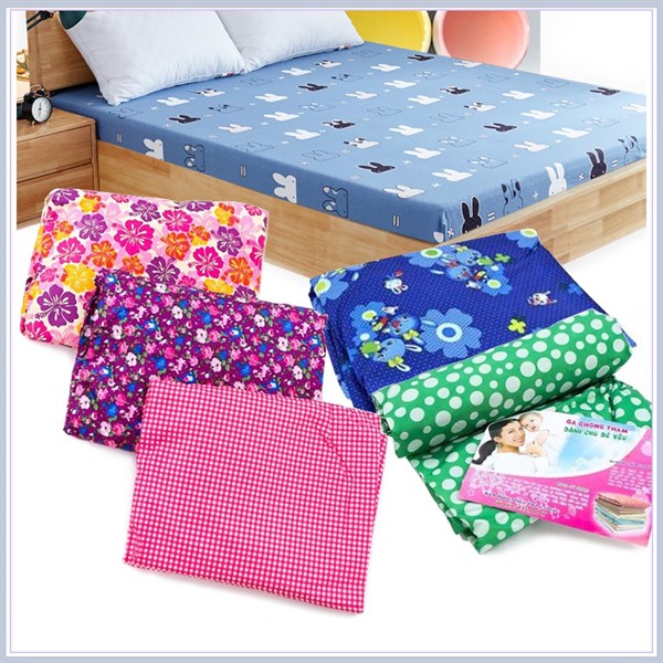 Drap giường chống thấm họa tiết 1m8