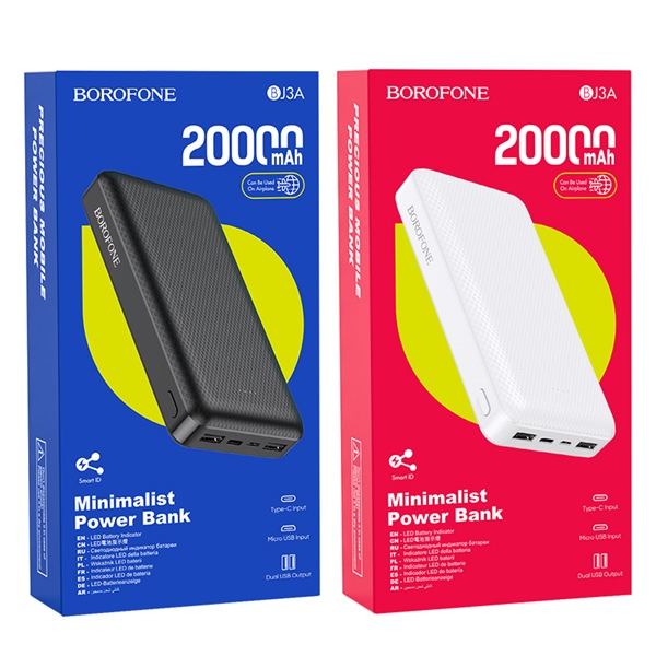pin sạc dự phòng chính hãng BOROFONE BJ3A 20000mah
