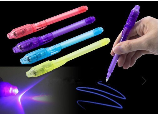 Bút viết ma thuật chỉ hiện chữ dưới tia UV