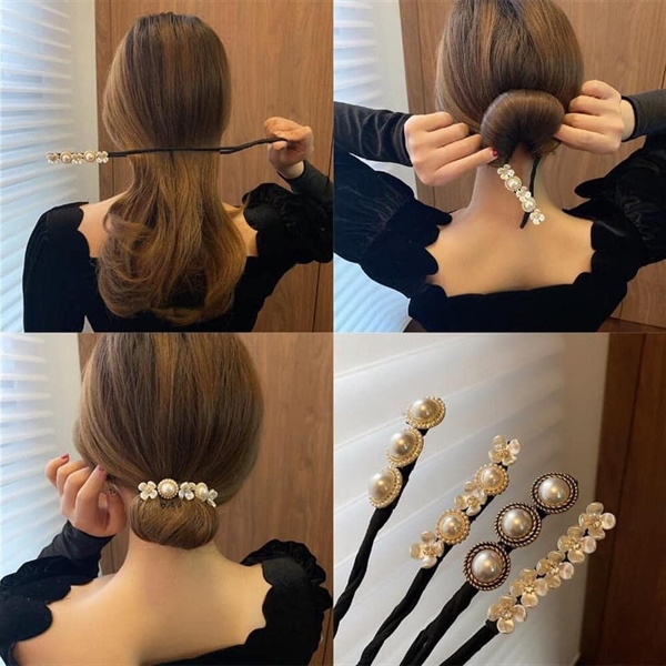 Dụng cụ búi tóc đính đá/ ngọc trai