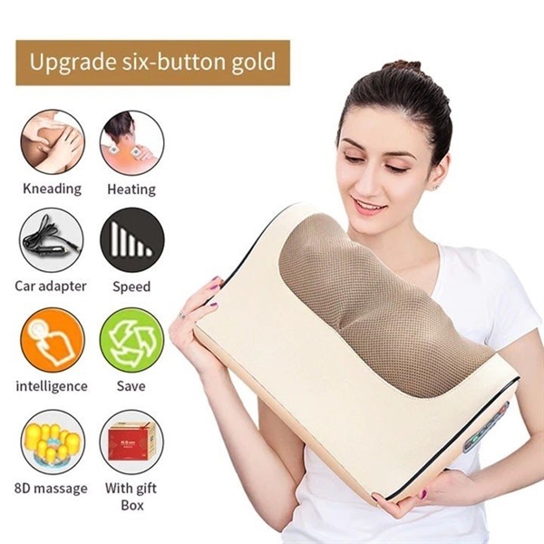 gối massage hồng ngoại 20 bi cao cấp