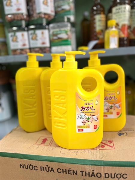 Nước rửa chén okashi hương Gừng 1000ml - Ảnh 2