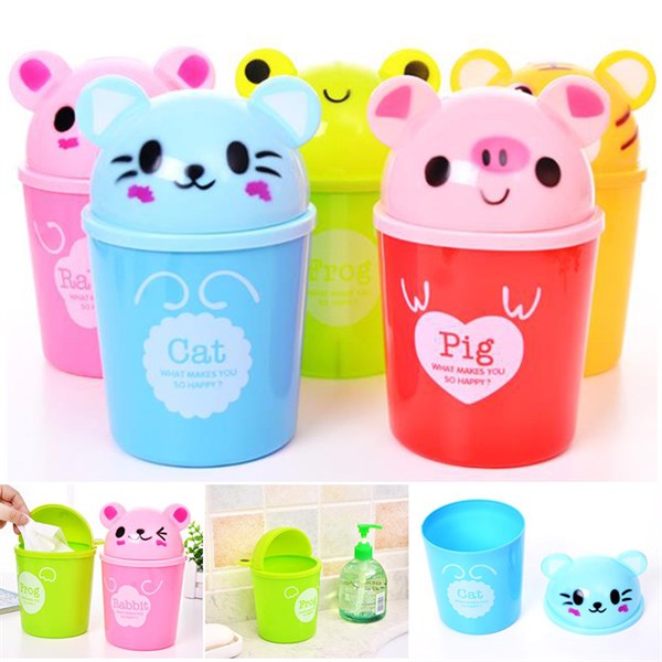 Thùng rác mini để bàn hình thú 12x19cm