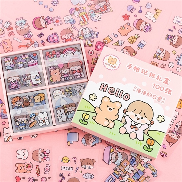 hộp 100 miếng dán Sticker cho bé