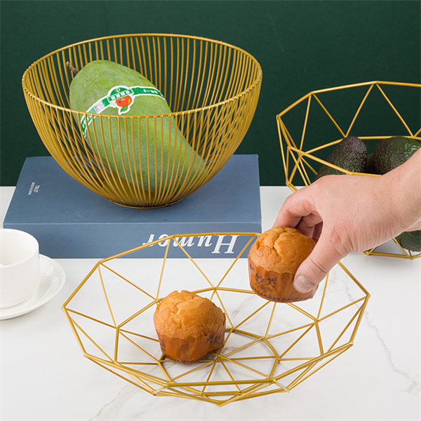 Rổ kiểu dựng trái cây màu vàng kích thước 27x6.5cm