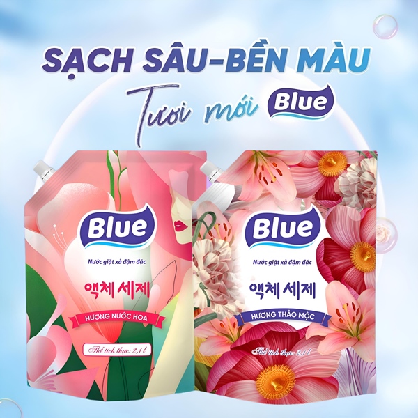 Nước giặt Blue Hàn Quốc dạng túi hương thảo mộc 2kg
