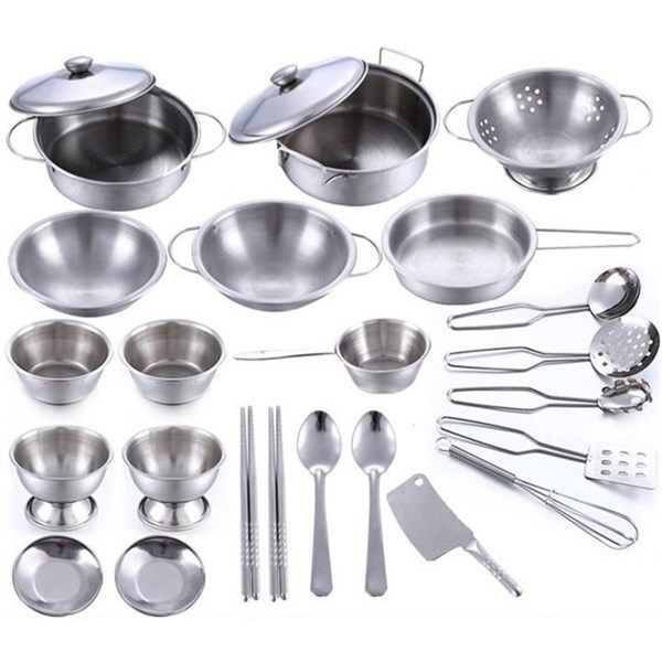 Bộ đồ chơi nấu ăn 30 món inox 304