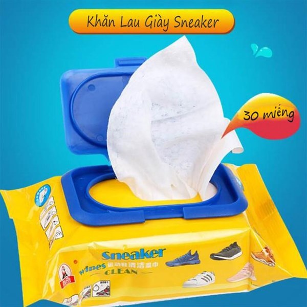 khăn lau giày sneaker bịch 80 miếng 208g