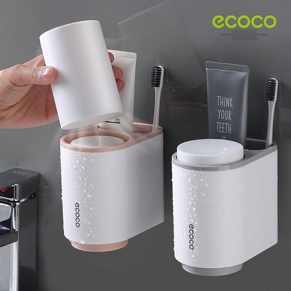 dụng cụ đựng bàn chải, kem đánh răng ecoco 1 cốc 13x11x8.3cm