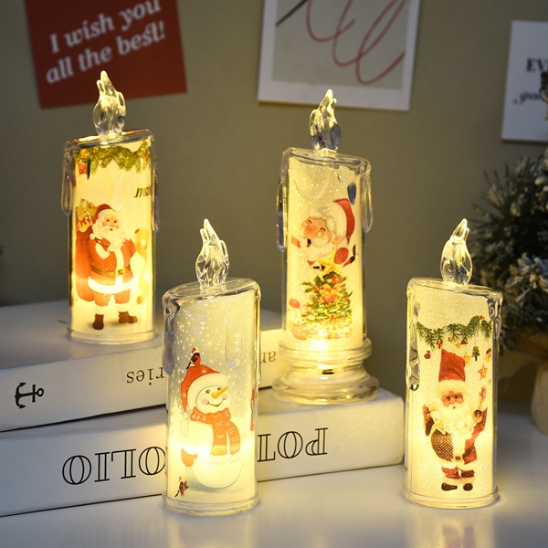 nến điện tử cao 15cm trang trí noel
