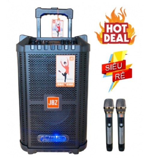 Loa kéo 2 mic JBZ 1006 - 33 x 30 x 60 cm