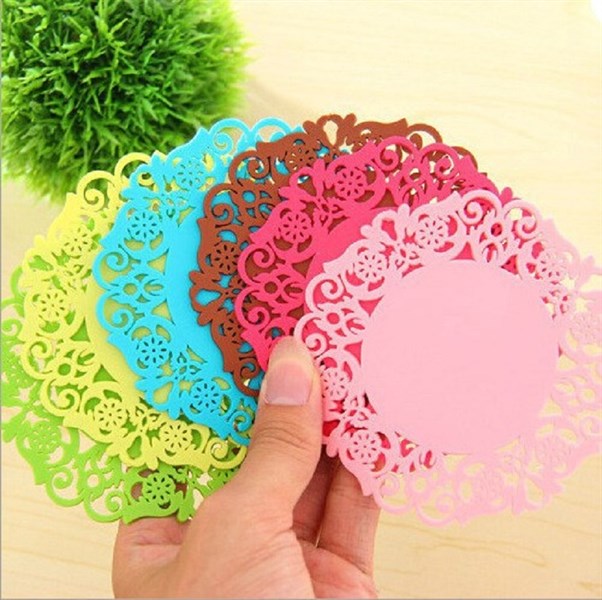 bộ 10 miếng lót ly vải đường kính 10cm