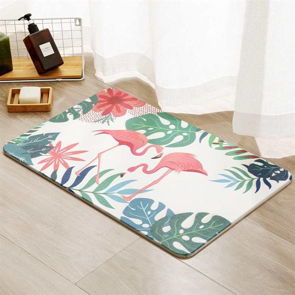 thảm cứng nhật bản siêu thấm 3d hình cò 40x60cm