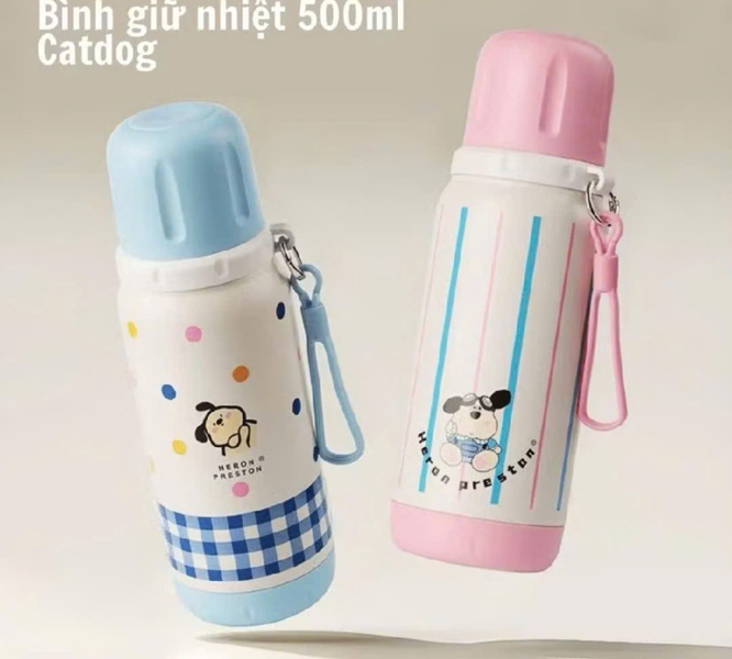 Bình Giữ Nhiệt 500ml Siêu Cute Inox