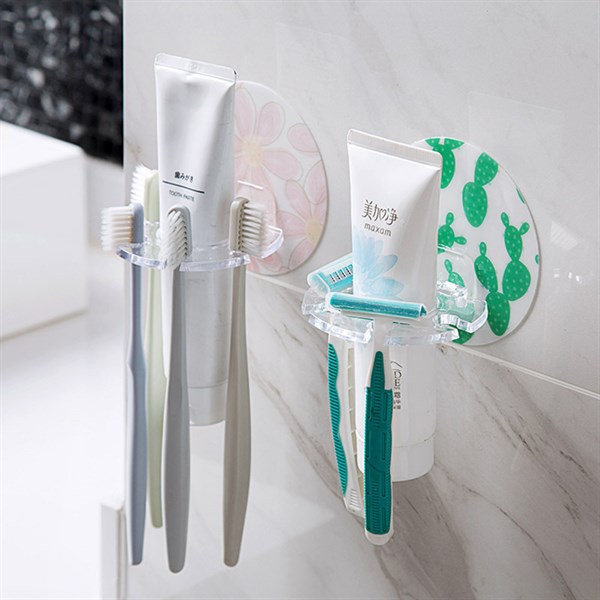 móc dán tường đựng vật dụng đa năng 4 vị trí