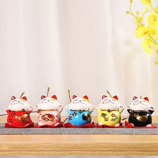 bộ 5 chú mèo thần tài may mắn