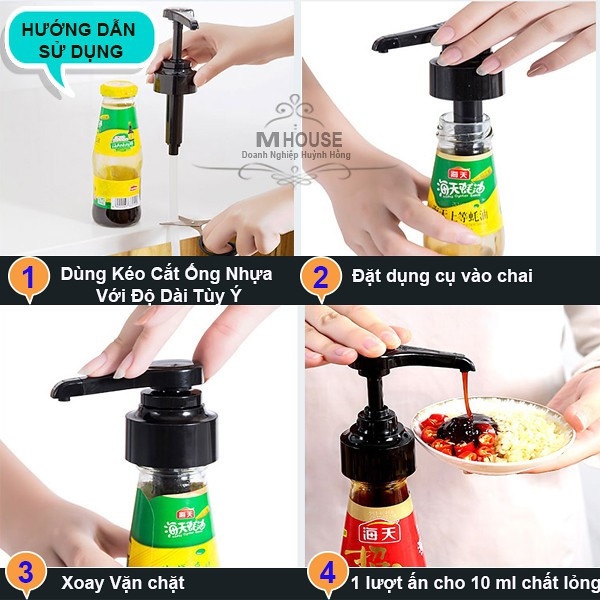 Nắp đậy chai có vòi xịt