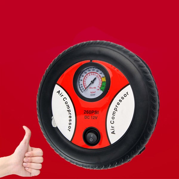 bơm lốp điện oto 12v hình bánh xe