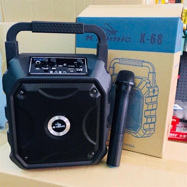 Loa bluetooth K68 + Mic không dây