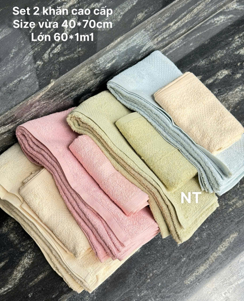 set 2 cặp khăn lớn nhỏ