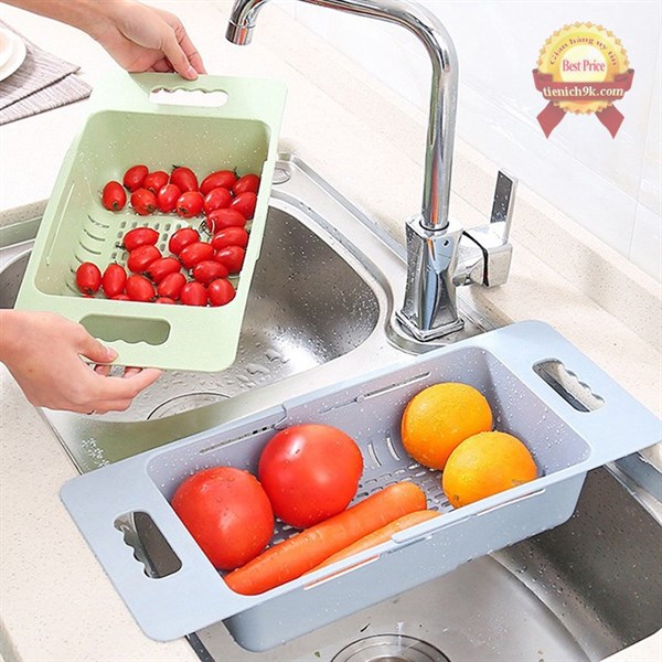 rổ gác bồn rửa chén xếp gọn đa năng loại lớn chính hãng VIỆT NHẬT