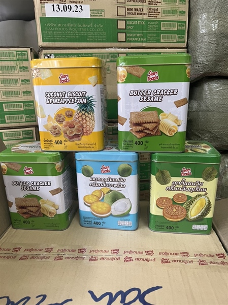 Bánh quy Thái Lan hộp thiếc 400g