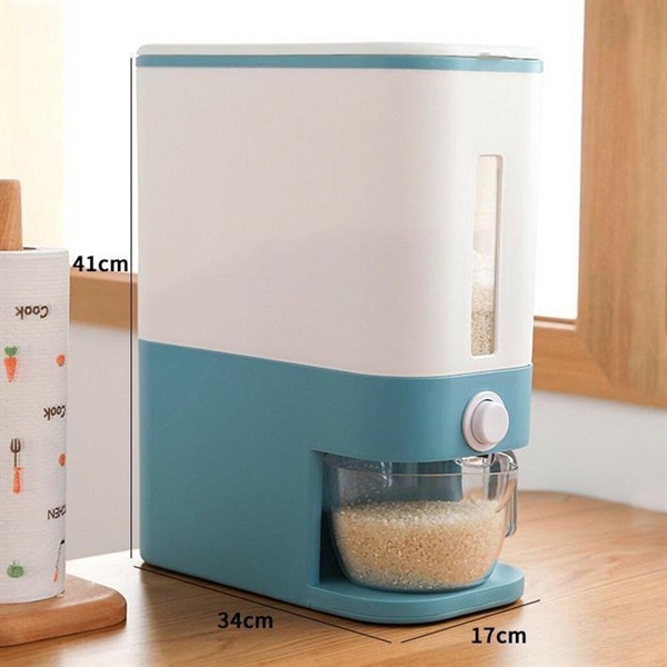 thùng đựng gạo 12kg kèm cốc vo gạo