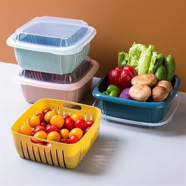 (Sales) Bộ thau nhựa kèm nắp đậy, ko có rổ