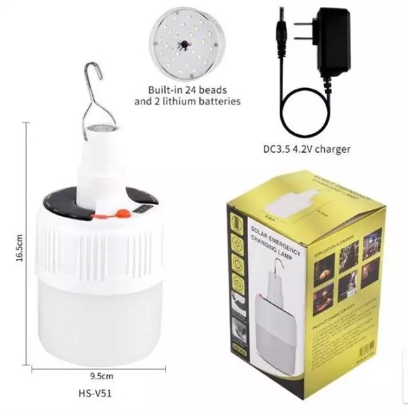 Bóng đèn LED trụ tích điện kèm remote điều khiển
