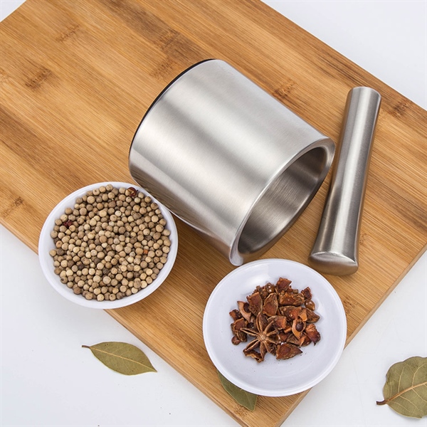Bộ cối chày inox 304 cao cấp size 10cm (nhỏ hơn)