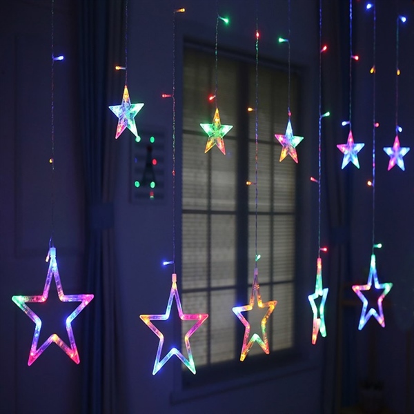 Dây đèn led 5 ngôi sao lớn 5 ngôi sao nhỏ 7 màu