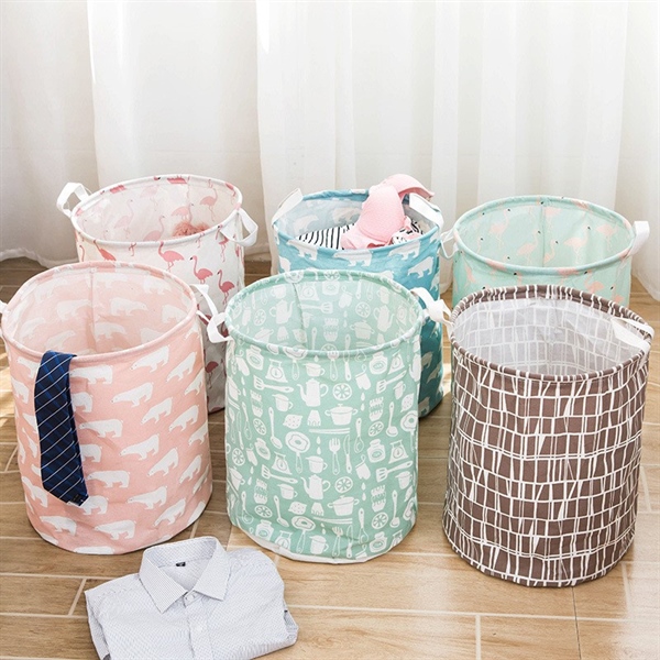 Giỏ Vải Canvas Đựng Quần Áo, Đồ Chơi 36x36x43Cm