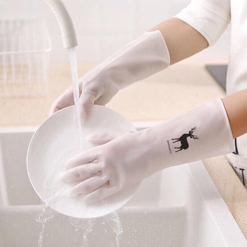 găng tay cao su siêu dai loại ngắn hình hươu