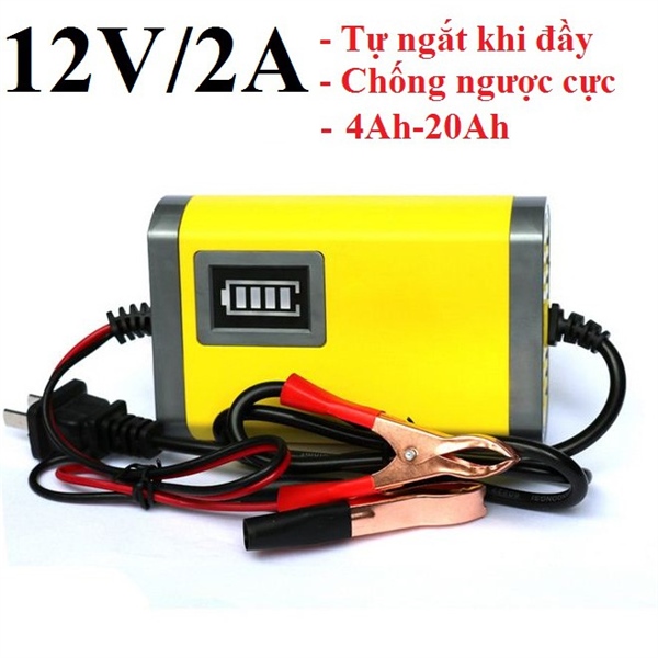 Bộ sạc bình xe 12V/2A