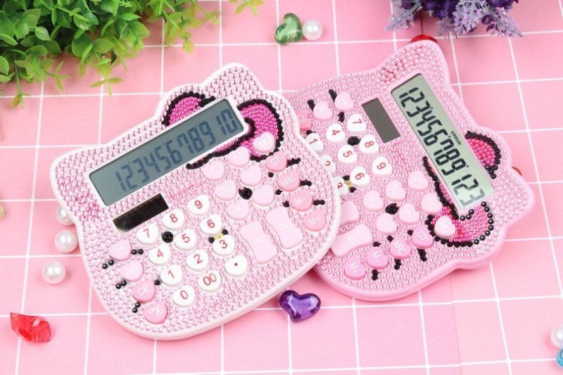 Máy tính kim cương Hello Kitty