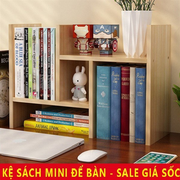 kệ sách gỗ để bàn lắp ghép mini