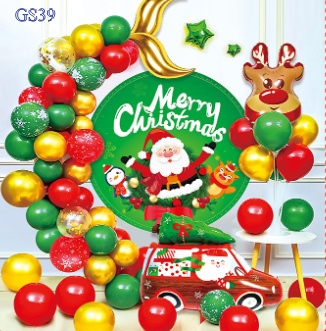bộ bóng trang trí giáng sinh kèm bơm tay