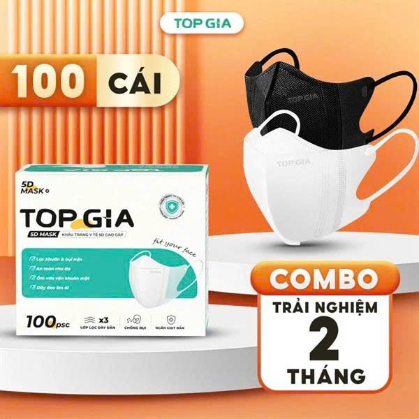 Thùng 100 khẩu trang Topgia