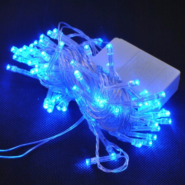 Dây đèn led chớp 8m màu xanh dương