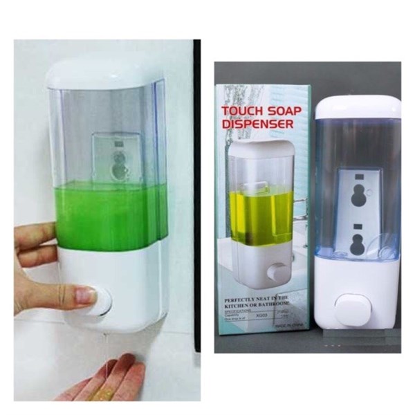 dụng cụ lấy xà bông treo tường 500ml touch soap
