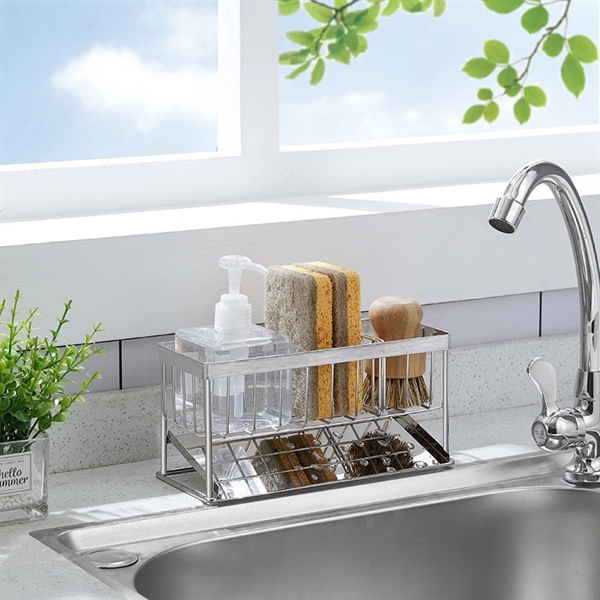Kệ inox 304 để đồ rửa chén bát CÓ KHAY HỨNG NƯỚC