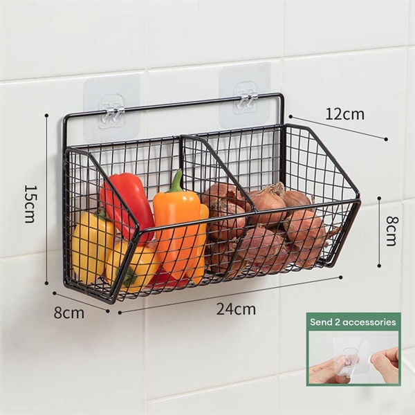 Kệ sắt lưới 2 ngăn dán tường mẫu mới