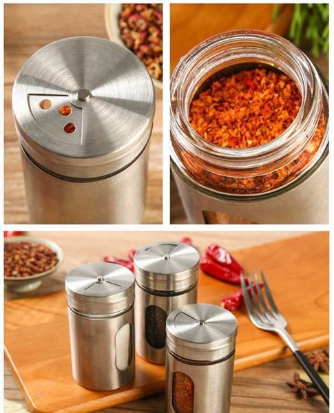 dụng cụ đựng tiêu, gia vị inox