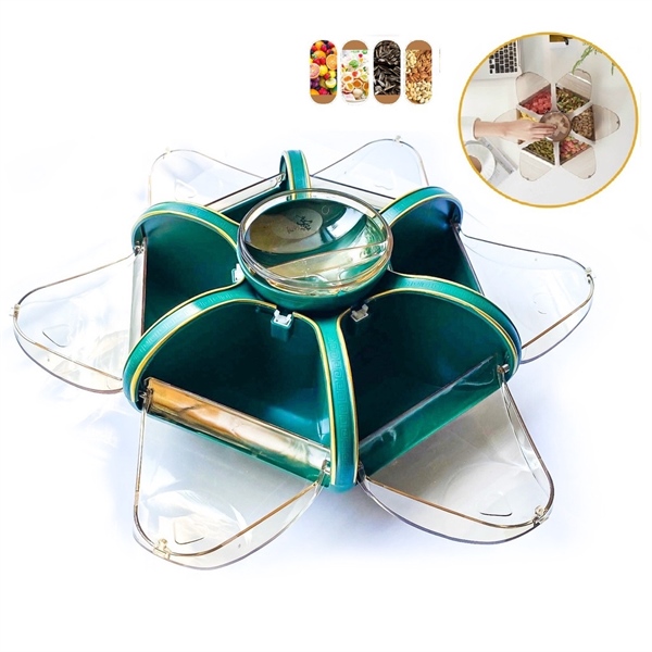 khay đựng mứt tết 6 cánh hoa tự bung