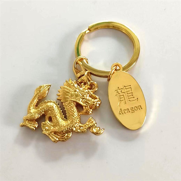móc khoá rồng mạ vàng